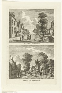 Twee dorpsgezichten te Sint Annaparochie en Vrouwenparochie