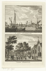 Twee dorpsgezichten te Spaarndam en Heemstede