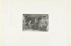 Twee figuren in een interieur