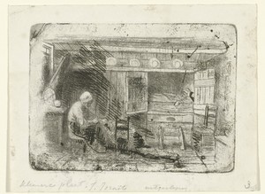 Twee figuren in een interieur