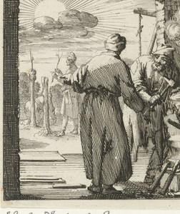 Twee figuren in een smidse