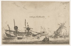 Twee gekielde zeilschepen
