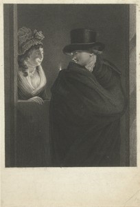 Twee geliefden aan de deur