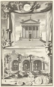 Twee gezichten op de Vredestempel in Rome
