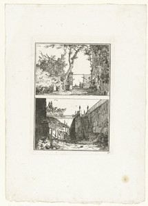 Twee gezichten op een park