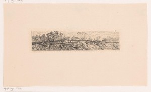 Twee huizen in een landschap