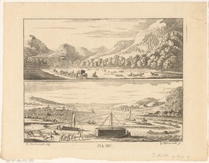 Twee landschappen die verschillende delen van de aarde voorstellen