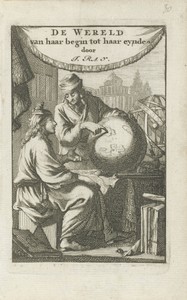 Twee mannen bestuderen een globe