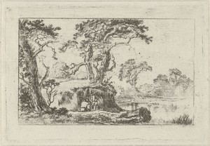 Twee mannen bij een rivier