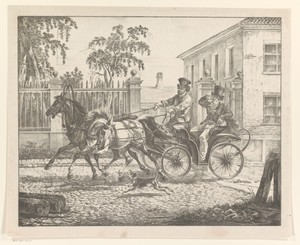Twee mannen in een rijtuig