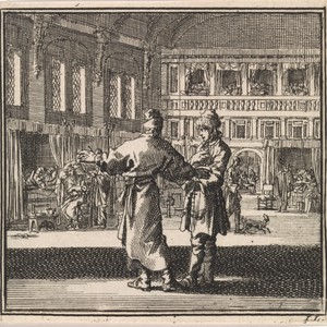 Twee mannen in gesprek in een ziekenzaal