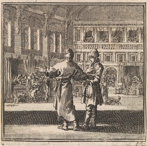 Twee mannen in gesprek in een ziekenzaal