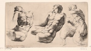 Twee mannentorso's en een faun
