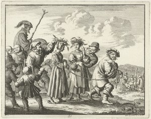 Twee meisjes te Bamberg naar de brandstapel gevoerd, 1550