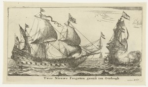Twee Nederlandse fregatten