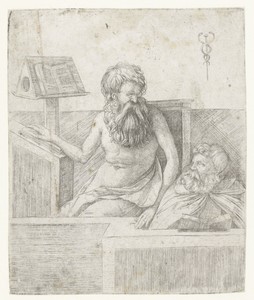 Twee oude mannen lezen in boeken