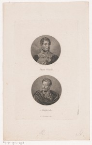 Twee portretten van Clemens von Raglovich en Carl Philipp von Wrede