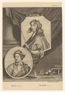 Twee portretten van Joseph Baker en Charles Boit