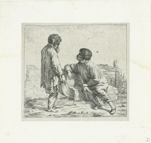 Twee pratende mannen