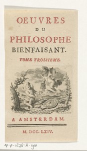 Twee putti bij een wapenschild