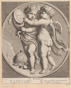 Twee putti met spiegel