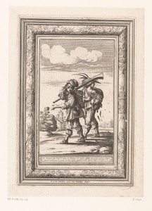 Twee soldaten op strooptocht, gekleed volgens de mode van ca. 1630