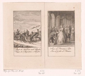 Twee voorstellingen uit de geschiedenis van Catharina de Grote