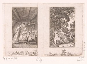 Twee voorstellingen uit de verhalen van Wilhelm Gottlieb Becker