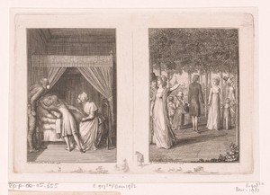 Twee voorstellingen uit Herrmann Lange van August Lafontaine