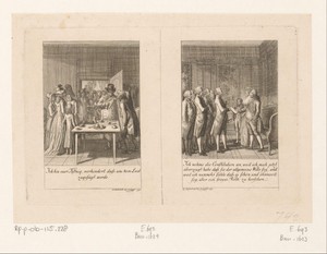 Twee voorstellingen uit het leven van Lodewijk XVI