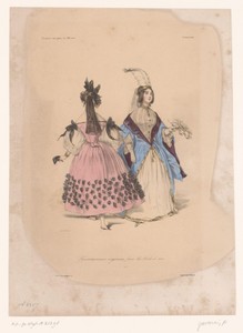 Twee vrouwen in baljurken