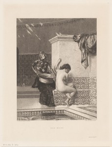 Twee vrouwen in een badhuis