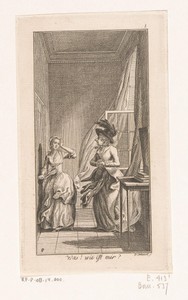 Twee vrouwen schrikken van een storm