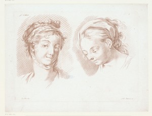 Twee vrouwenhoofden