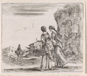 Twee wandelende vrouwen