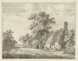 Twee woningen langs een weg