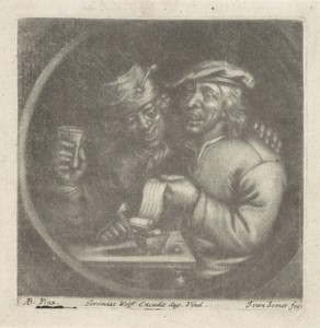 Twee zangers aan een tafel