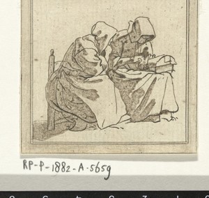 Twee zittende vrouwen