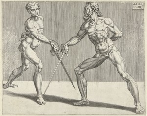 Twee zwaardvechters
