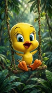 Tweety in Jungle Swing