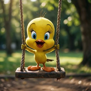Tweety on a Swing
