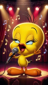 Tweety Singing on Stage