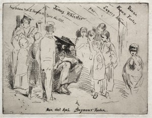 Twelve Etchings from Nature:  Title Page - Delauney Sketching