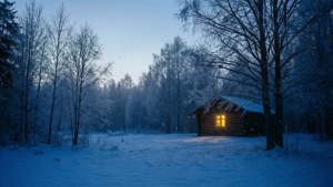 Twilight Cabin Snow