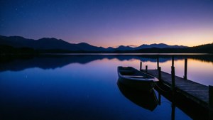 Twilight Lake Boat