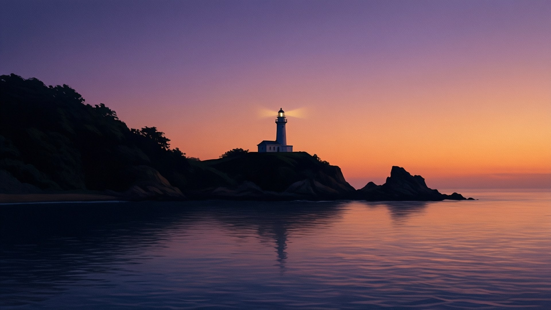 Twilight on Hitogashima by Wallpapers.art Studio