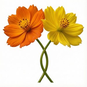 Twin Cempasuchil Flowers