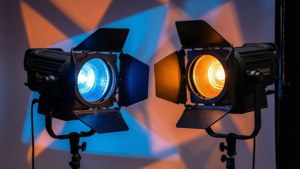 Twin Gelled Studio Lights