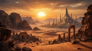 Twin Sunsets Over Jedha