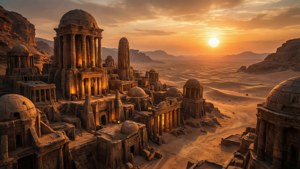 Twin Sunsets Over Jedha